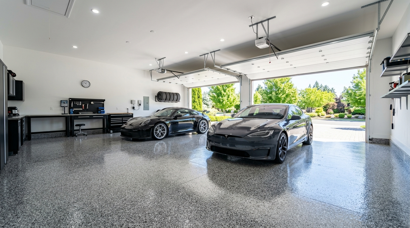 Full flake garage epoxy
