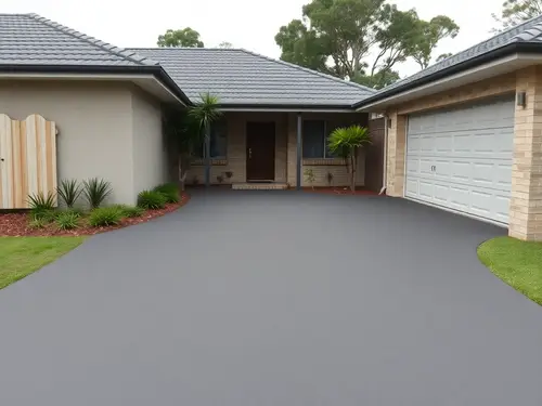 Plain colour driveway coating