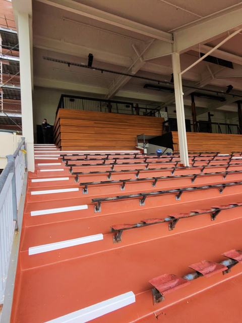 Grandstand Seating Terraces Coated in Terracotta Red — photo 12