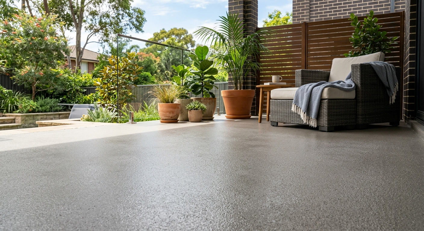 Outdoor epoxy patio